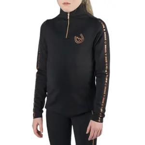 Long-sleeve riding polo for girls Red Horse Miya image-0