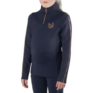 Polo técnico de equitación de manga larga para niña Red Horse Miya image-0