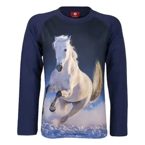 T-shirt manches longues enfant Red Horse Pixel FW23 image-0