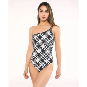 Women's asymmetrical 1-piece swimsuit Red Point Edna image-1