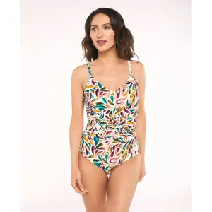 Women’s Plunge Neck One-Piece Swimsuit Red Point Hania image-1