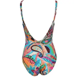 Women's Front Triangle One-Piece Swimsuit Red Point Abby image-3