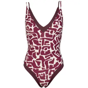 Women's V-neck one-piece swimsuit Red Point Jani image-0
