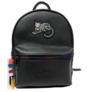 Women's backpack Red Robin Gaming Dia De Los Muertos Cat image-0