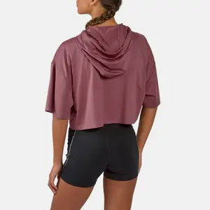 Sweatshirt à capuche court femme Reebok Lab image-1