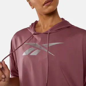 Sweatshirt à capuche court femme Reebok Lab image-3