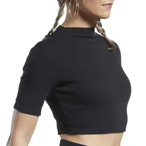 Camiseta de manga corta de canalé para mujer Reebok Classics image-5