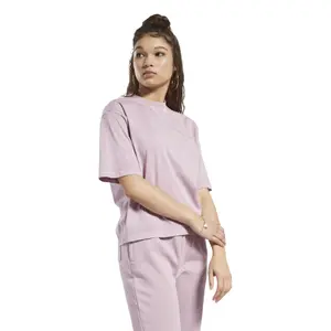 Dames-T-shirt met rechte snit, natuurlijke kleurstof Reebok Classics