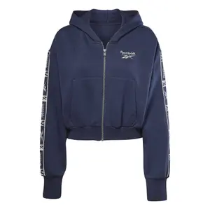 Hooded sweatshirt with zipper and women's band Reebok image-1