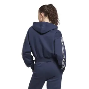 Hooded sweatshirt with zipper and women's band Reebok image-2