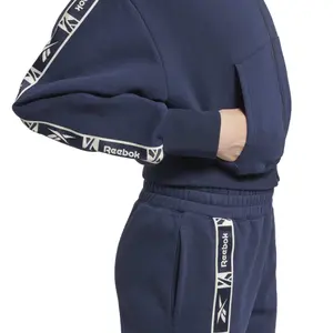 Hooded sweatshirt with zipper and women's band Reebok image-5