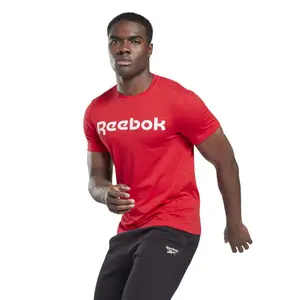 T-shirt i grafisk serie med lineært logo Reebok image-1