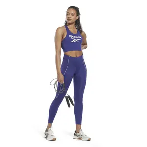 Højtaljede ribbede leggings til kvinder Reebok Workout Ready image-2