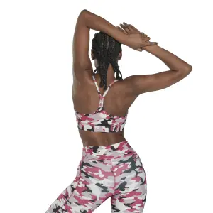 Sports-bh med tyndt print til kvinder Reebok Lux Strap image-3