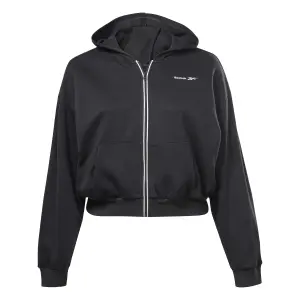 Felpa donna con zip integrale Reebok Identity French Terry GT