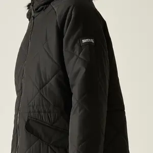 Women's long hooded down jacket Regatta Freyla image-3