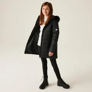 Girl's Regatta Fabrizia Long Hooded Puffer image-1