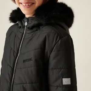 Girl's Regatta Fabrizia Long Hooded Puffer image-3