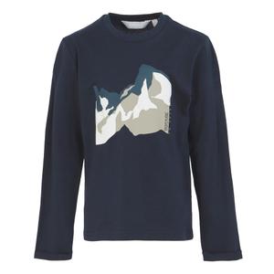 rkt136-1ta-t-shirt-manches-longues-enfant-regatta-wenbie-iii-navy-mountain-outline