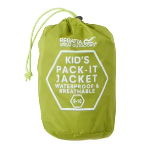 Chubasquero con capucha infantil Regatta Pack-It III image-3