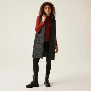 Lang bomberjakke med hætte - lang model til kvinder Regatta Ganella image-2