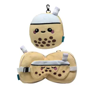 Reise-Kissen 2 in 1 Kind Relaxeazzz Bubble Tea - Foodiemals image-0