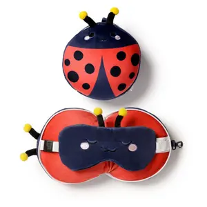 2 az 1-ben utazós párna szemmaszkkal Relaxeazzz Adorabugs Coccinelle image-0