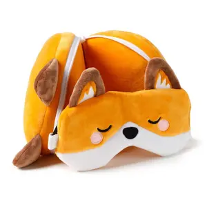 Cuscino da viaggio 2in1 con maschera per gli occhi Relaxeazzz Adoramals Finnick, le Renard image-1
