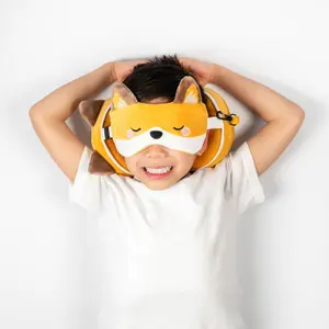 Cuscino da viaggio 2in1 con maschera per gli occhi Relaxeazzz Adoramals Finnick, le Renard image-3