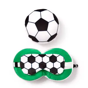 2in1-Reisekissen mit Augenmaske Relaxeazzz Fußball