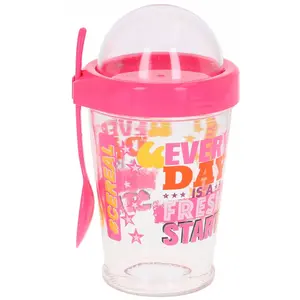 Glass cups with lid and spoon 3 models Renga image-2