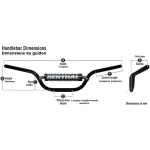 Motorfietsstuur Renthal Fatbar 603 Reed/Windham