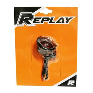 Rund LED-baklykta i stål med stopp- > positionsljus Replay image-1