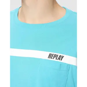 Printed crew neck t-shirt Replay image-3