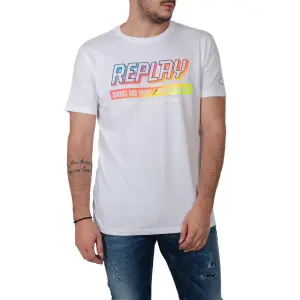 Bedrucktes T-shirt Replay the motorcycle enthusiast image-0