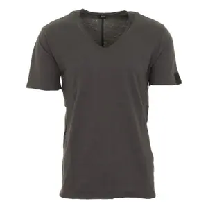 T-Shirt mit V-Ausschnitt im Rohschnitt Replay image-0