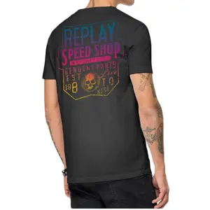 T-shirt garment in cotton jersey Replay dyed image-1