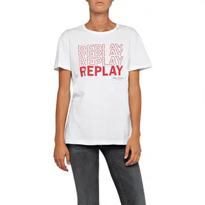 T-Shirt aus Baumwolljersey für Frauen Replay image-0