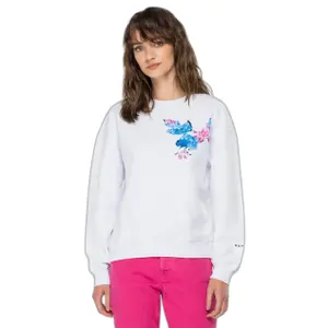 Damska bluza bawełniana Replay dyed fleece image-0
