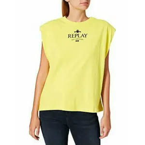 Bedrucktes Damen-T-Shirt in Kastenform Replay not ordinary image-0