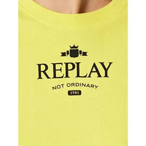Bedrucktes Damen-T-Shirt in Kastenform Replay not ordinary image-3