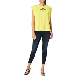 Bedrucktes Damen-T-Shirt in Kastenform Replay not ordinary image-1