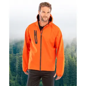 Casual printable waterproof hooded jacket made from recycled 3-layer fabric Result image-1