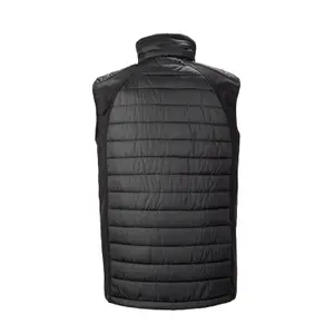Recycled softshell sleeveless puffer jacket Result black compass image-1
