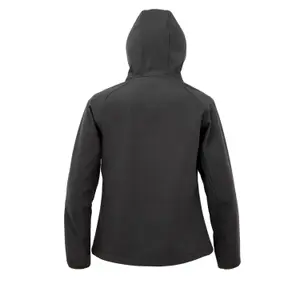 Giacca impermeabile riciclata a 3 strati da donna con cappuccio Result softshell