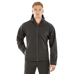 Újrahasznosított, 3 rétegű vízálló kabát kapucnival Result softshell image-2