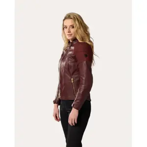 Leather jacket motorcycle woman Rev'it London image-4
