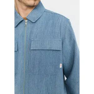 Zip-up denim shacket Revolution Worker image-3