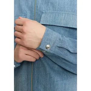 Zip-up denim shacket Revolution Worker image-4