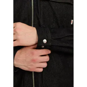 Zip-Up Denim Work Shirt Revolution image-6